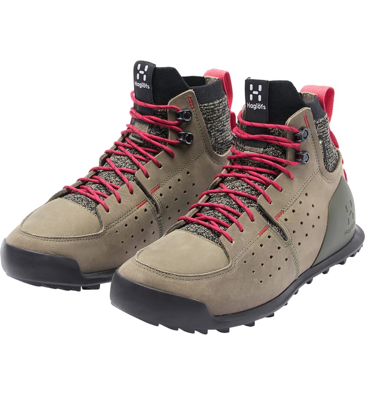 Haglöfs Duality AT1 GTX Mid Women Lichen/Hibiscus red