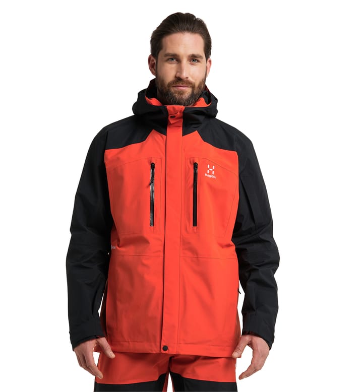 Elation GTX Jacket Men Habanero/True Black