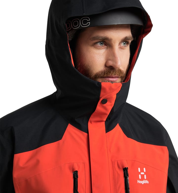 Elation GTX Jacket Men Habanero/True Black