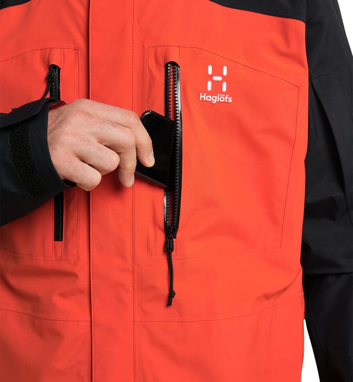 Elation GTX Jacket Men Habanero/True Black