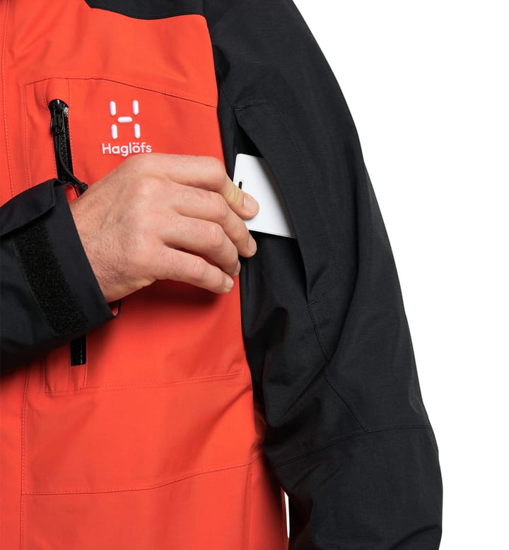 Elation GTX Jacket Men Habanero/True Black