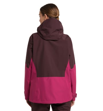 Lumi Jacket Women Deep Pink/Burgundy Brown