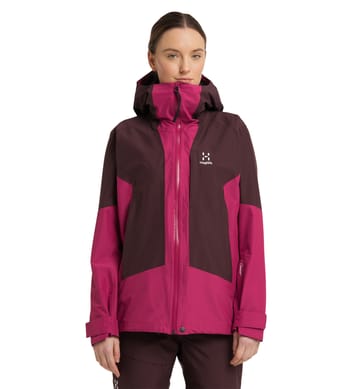 Lumi Jacket Women Deep Pink/Burgundy Brown