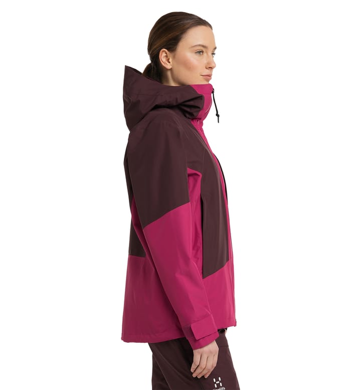 Lumi Jacket Women Deep Pink/Burgundy Brown