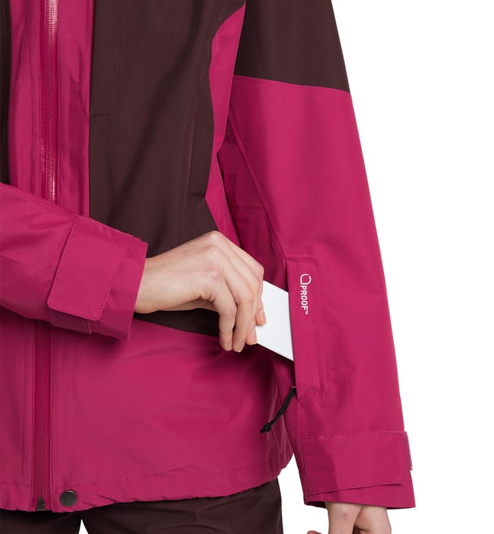 Lumi Jacket Women Deep Pink/Burgundy Brown