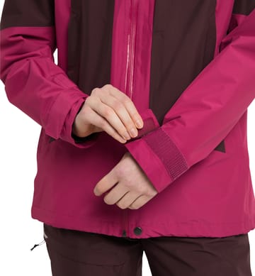 Lumi Jacket Women Deep Pink/Burgundy Brown