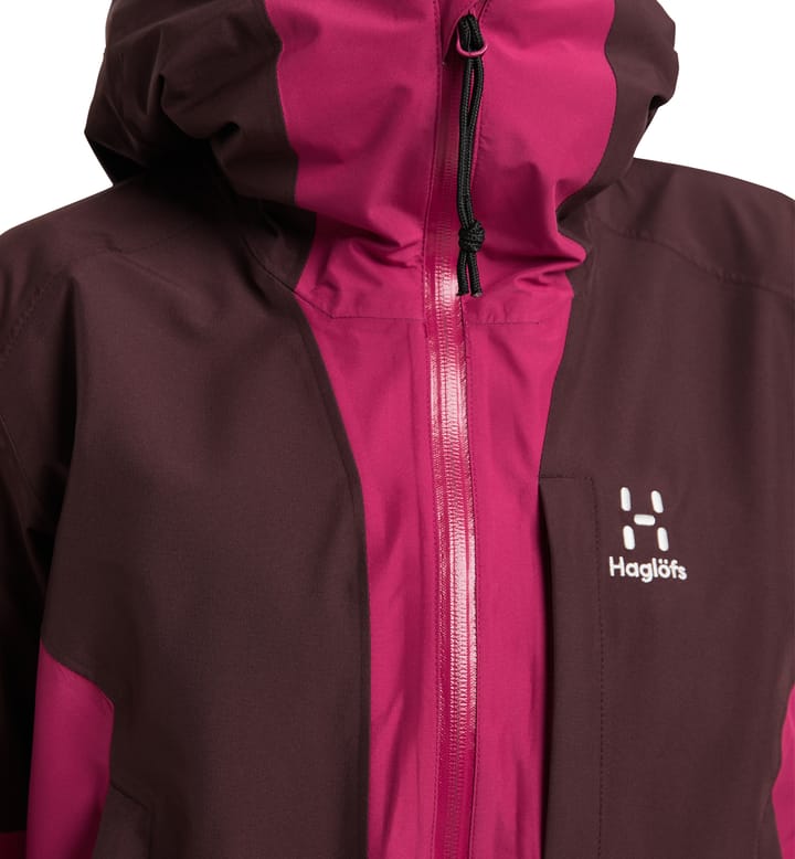 Lumi Jacket Women Deep Pink/Burgundy Brown