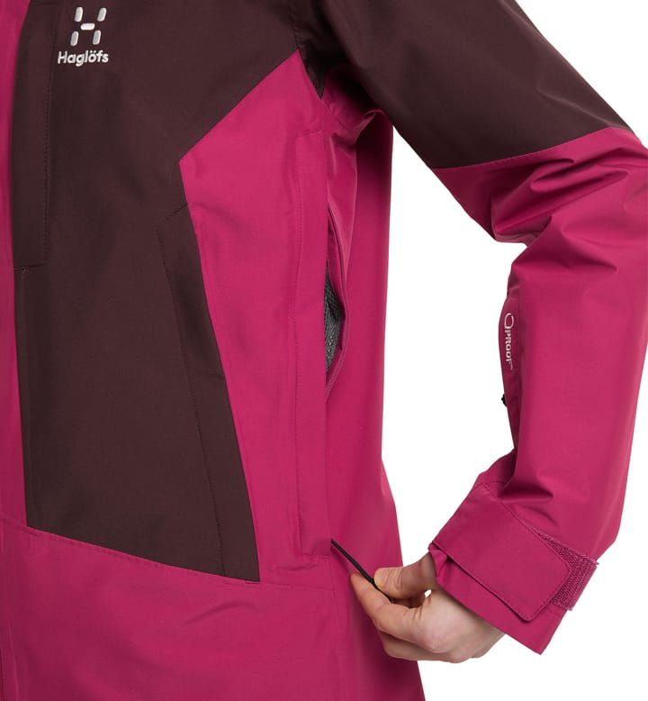 Lumi Jacket Women Deep Pink/Burgundy Brown