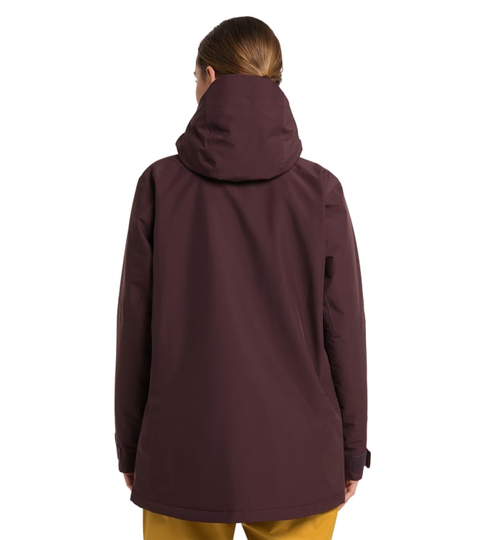 Lumi Insulated Parka Women Burgundy Brown