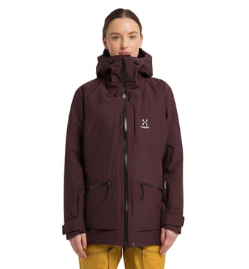 Lumi Insulated Parka Women Burgundy Brown