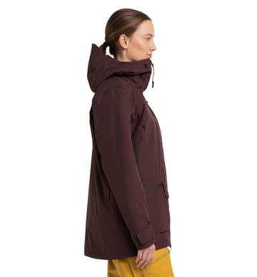 Lumi Insulated Parka Women Burgundy Brown