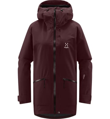 Lumi Insulated Parka Women Burgundy Brown