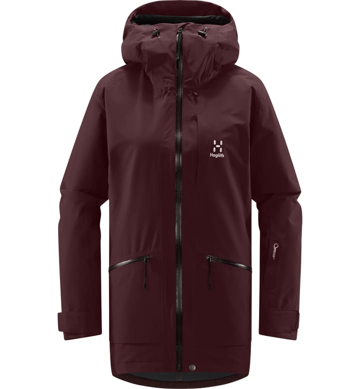 Lumi Insulated Parka Women Burgundy Brown