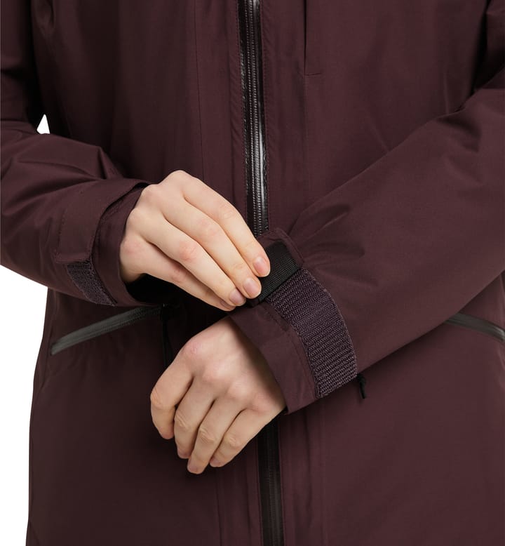 Lumi Insulated Parka Women Burgundy Brown