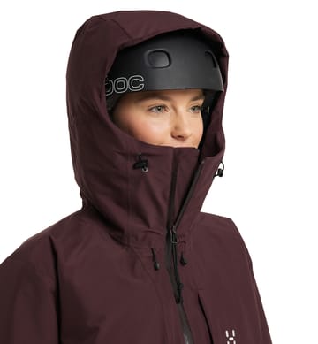 Lumi Insulated Parka Women Burgundy Brown