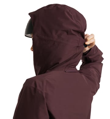 Lumi Insulated Parka Women Burgundy Brown