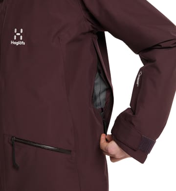 Lumi Insulated Parka Women Burgundy Brown