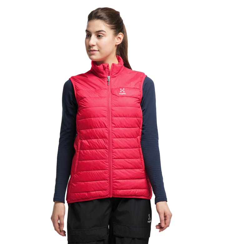 Spire Mimic Vest Women Scarlet Red