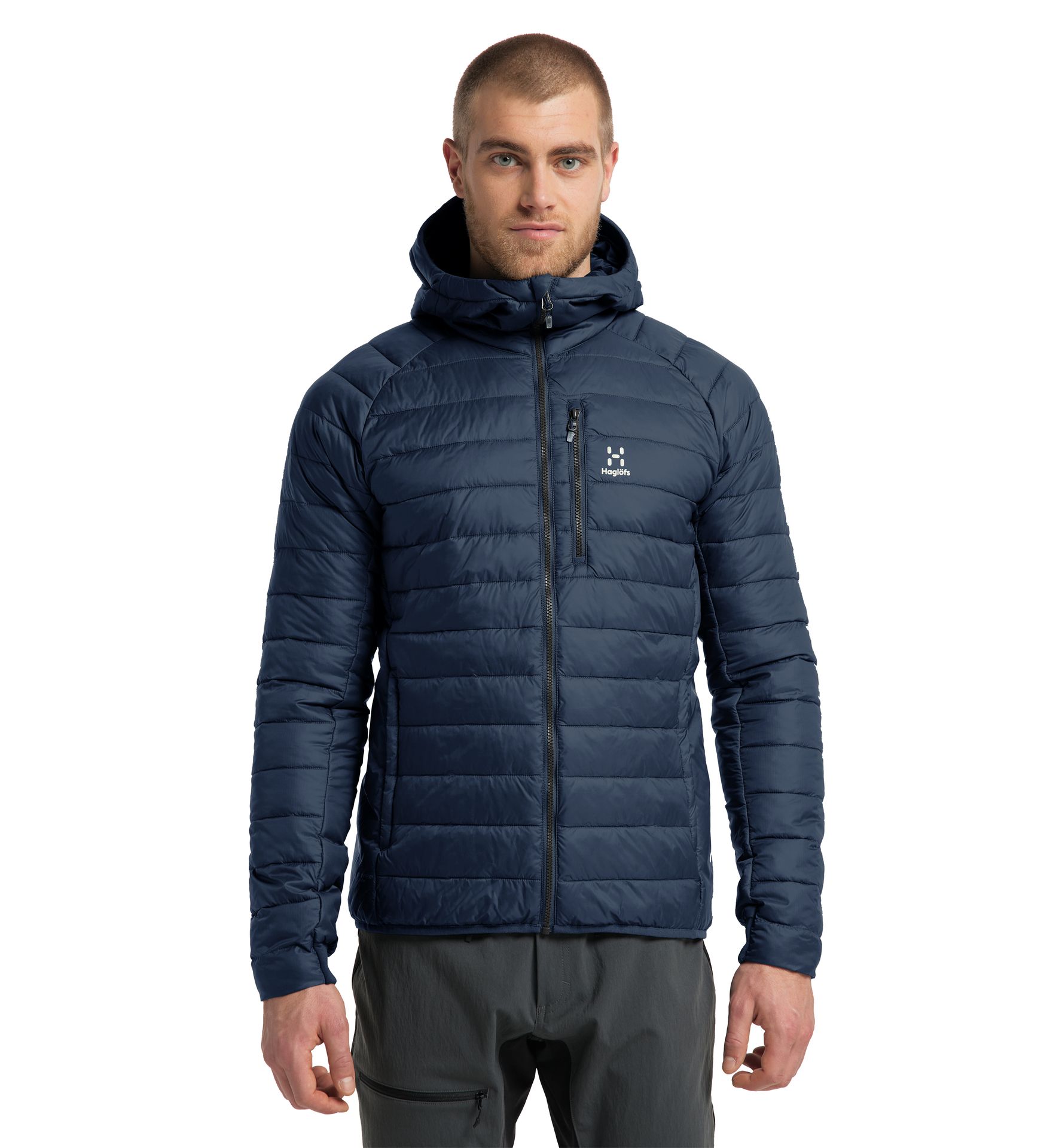Spire Mimic Hood Men Tarn Blue Solid