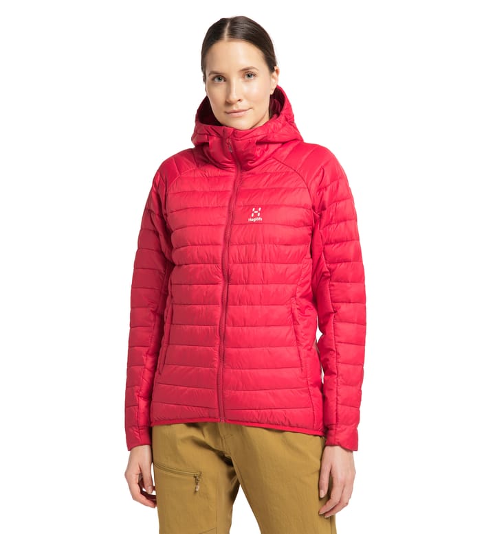 Spire Mimic Hood Women Scarlet Red