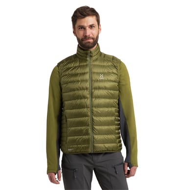 Roc Down Vest Men Olive Green