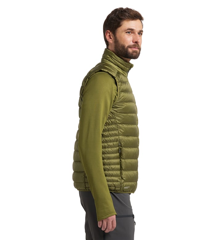 Roc Down Vest Men Olive Green