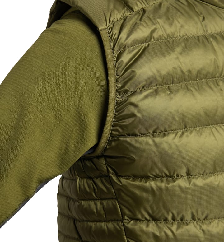 Roc Down Vest Men Olive Green