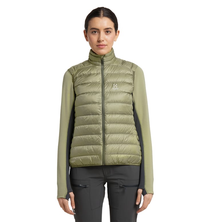 Roc Down Vest Women Thyme Green