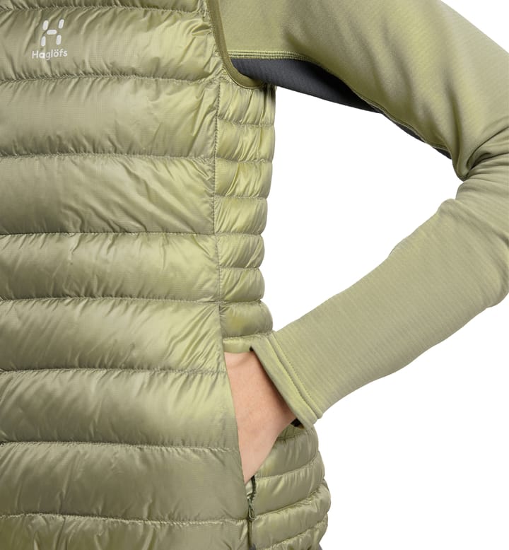 Roc Down Vest Women Thyme Green