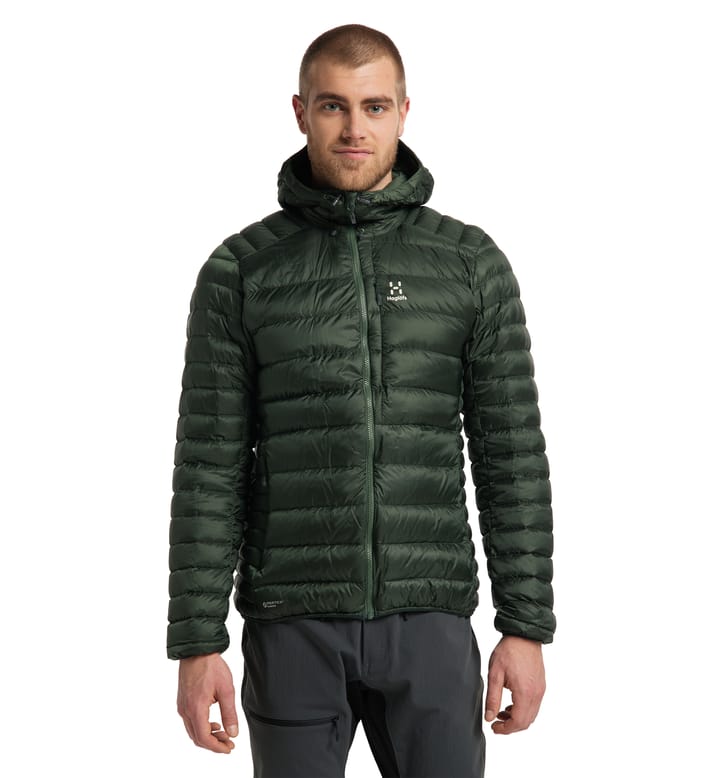 Roc Down Hood Men Fjell Green Solid