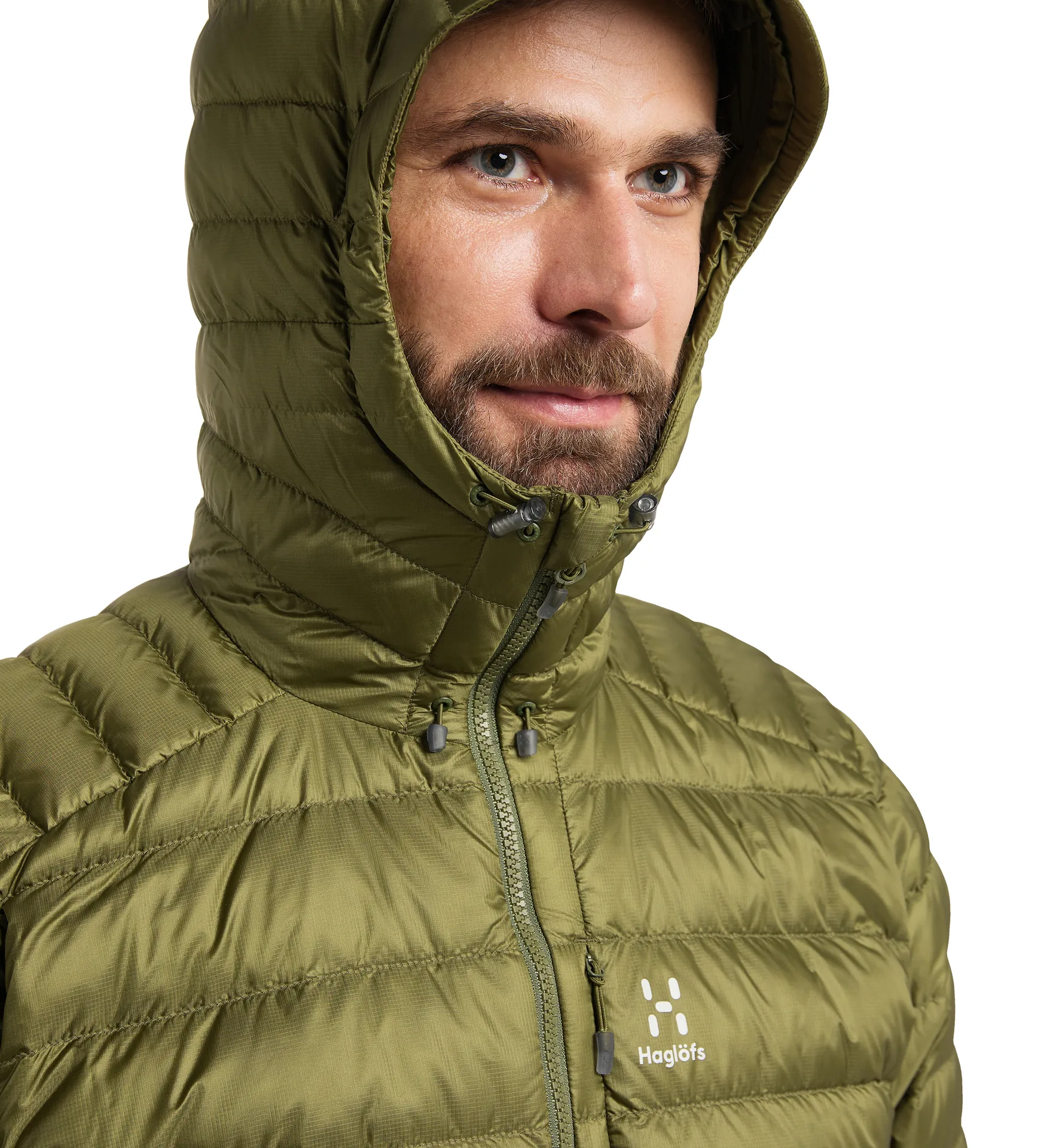 Roc Down Hood Men Olive Green