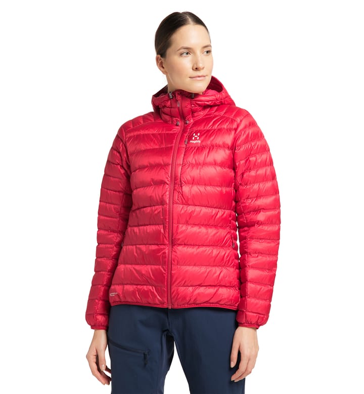 Roc Down Hood Women Scarlet Red