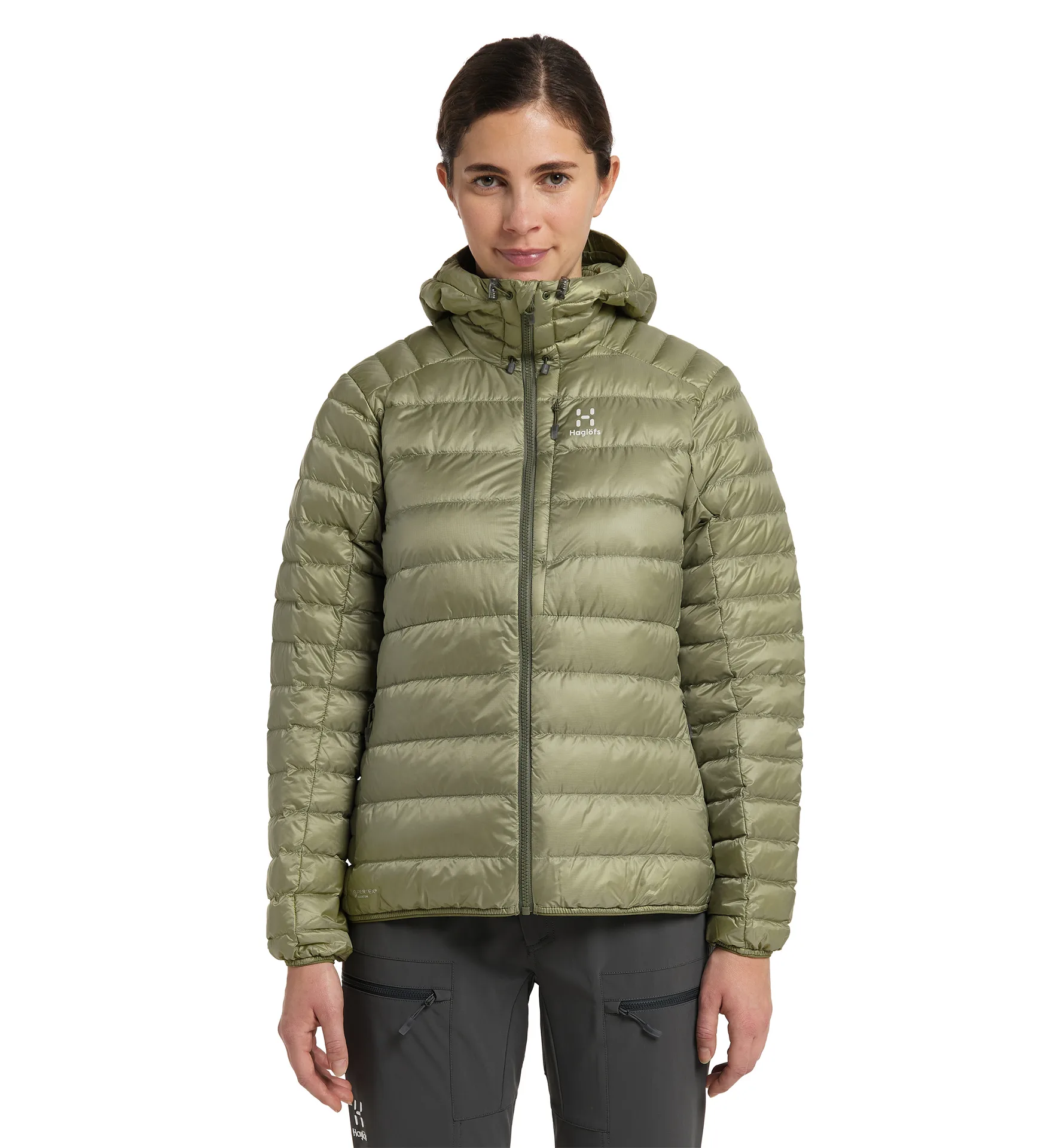 Roc Down Hood Women Thyme Green