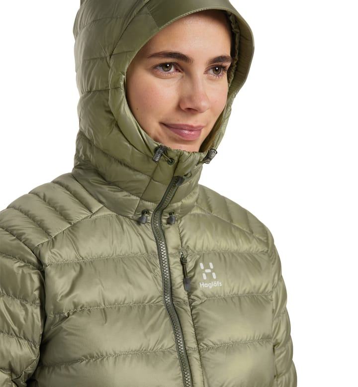 Roc Down Hood Women Thyme Green