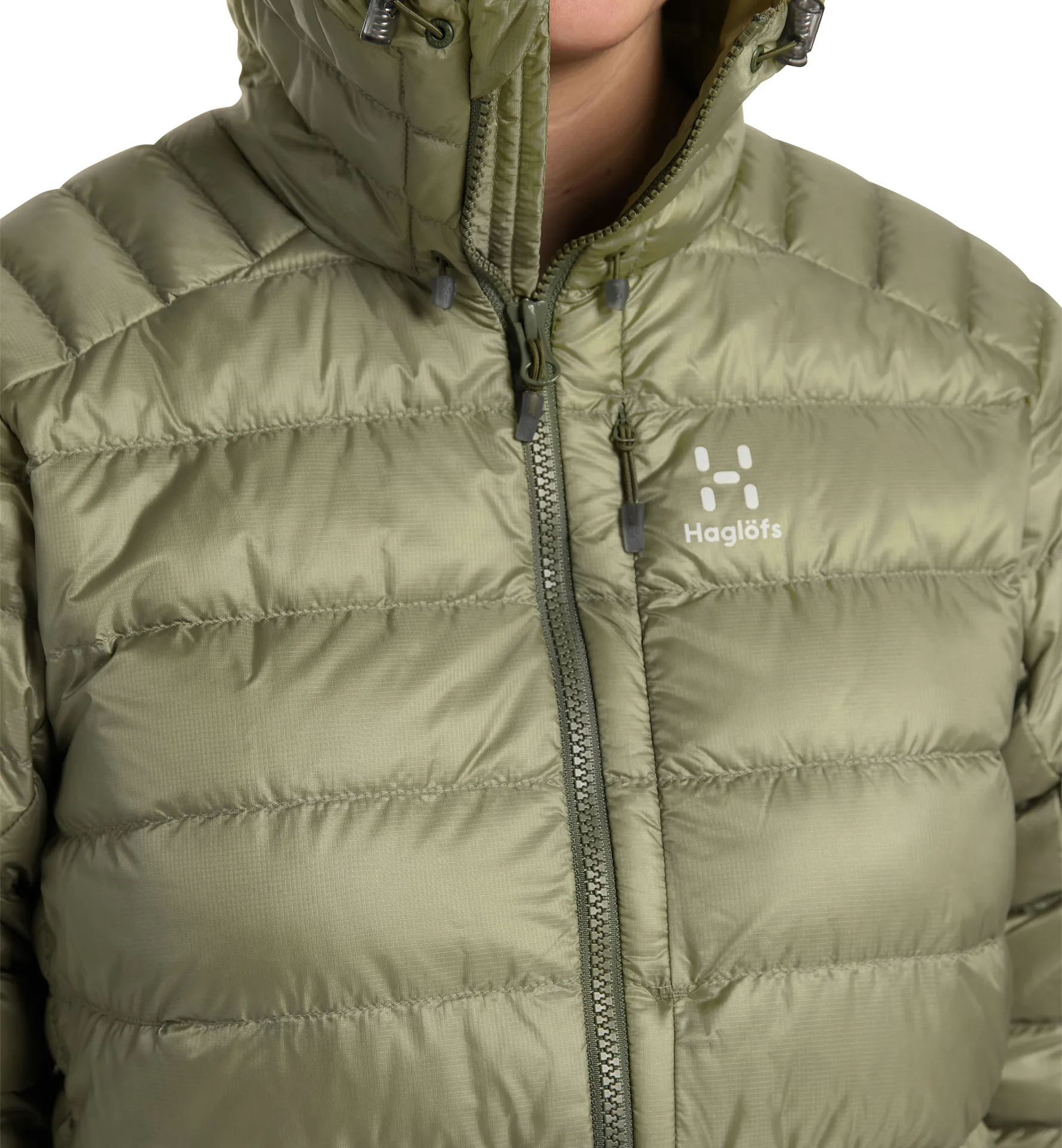 Roc Down Hood Women Thyme Green