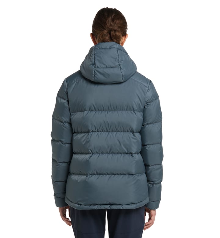 Bield Down Hood Women Steel Blue