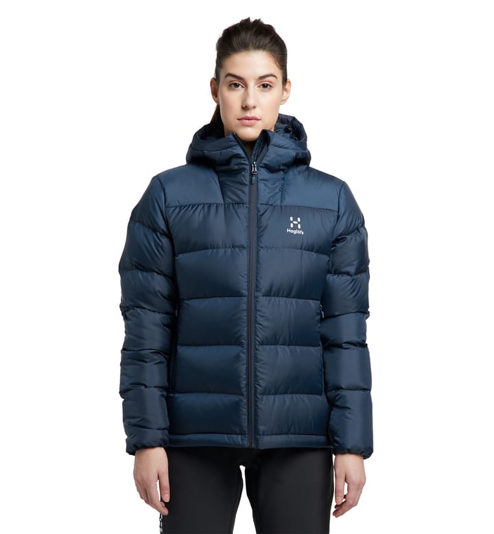 Bield Down Hood Women Tarn Blue