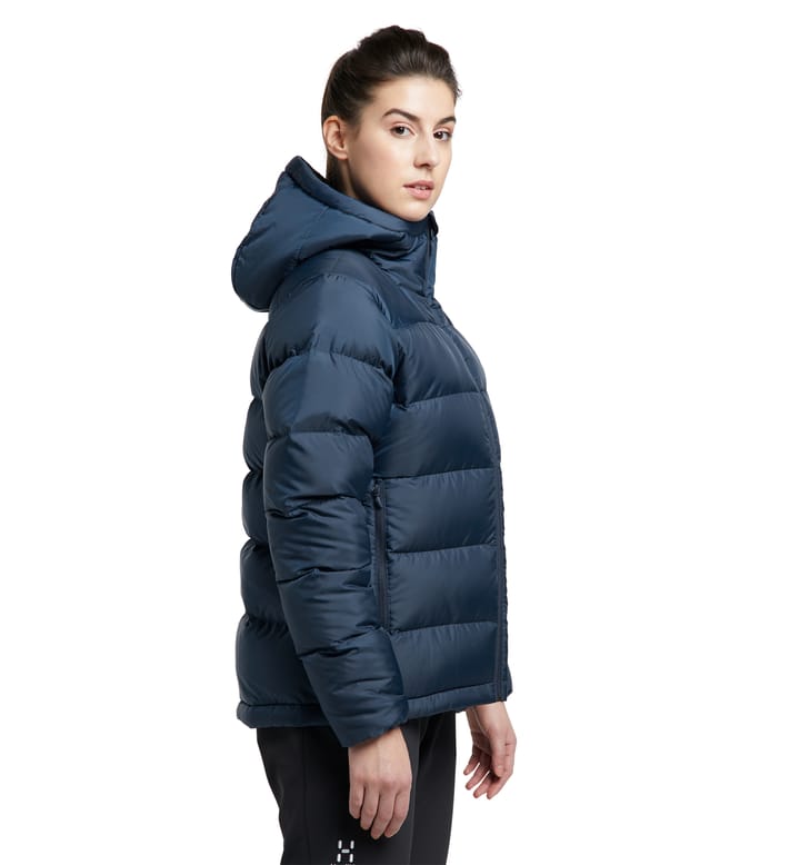 Bield Down Hood Women Tarn Blue