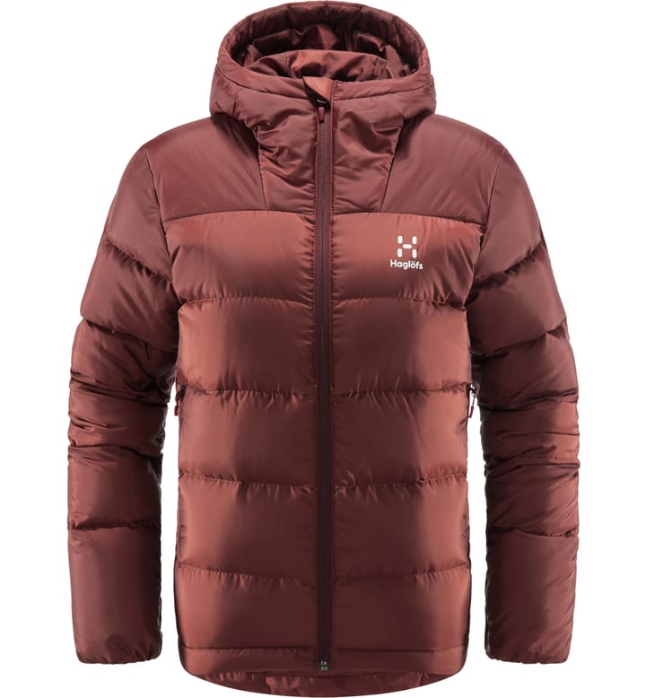 Bield Down Hood Women Maroon Red