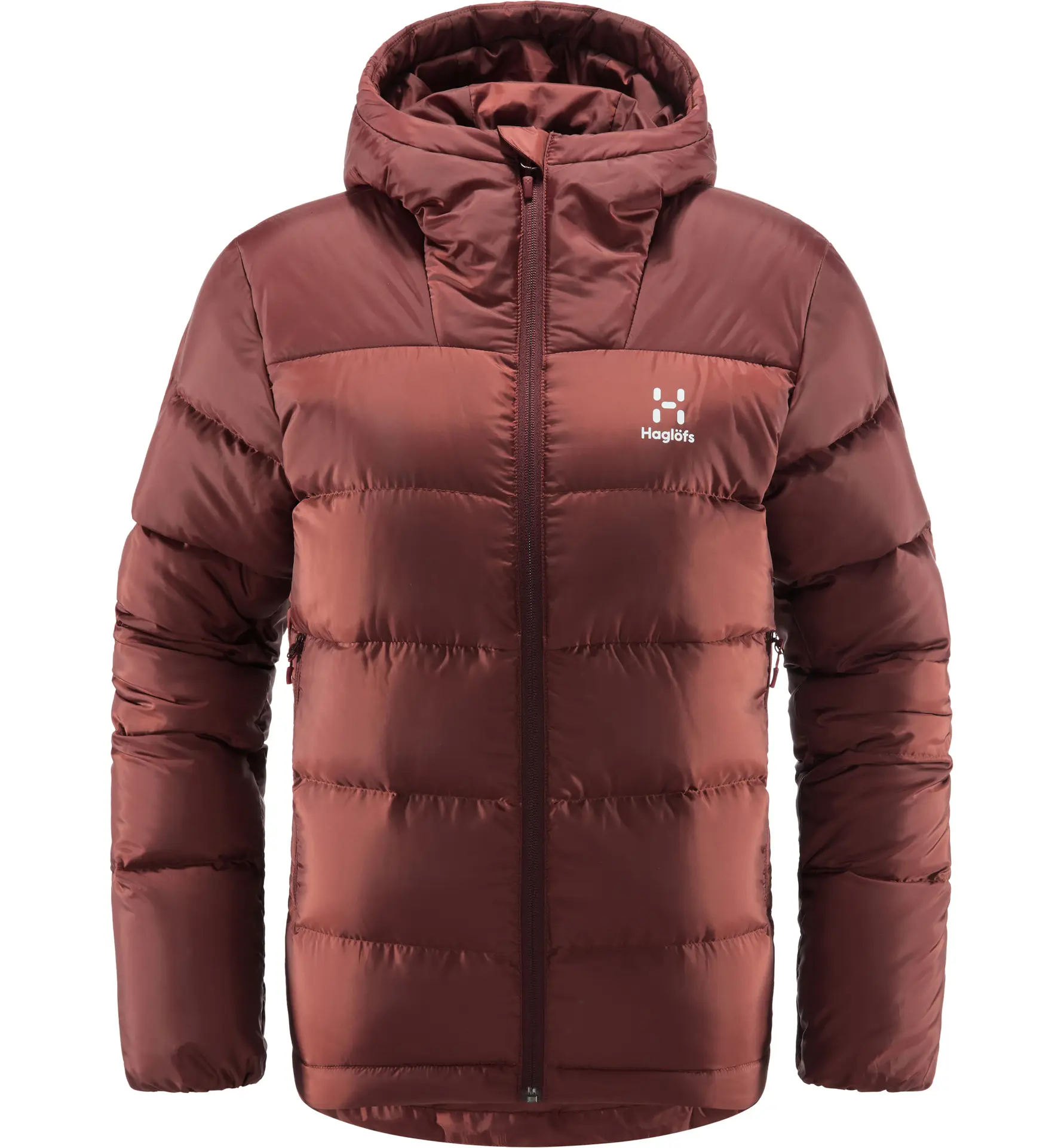 Bield Down Hood Women Maroon Red