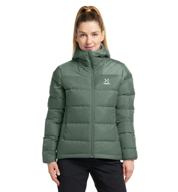 Bield Down Hood Women Fjell Green