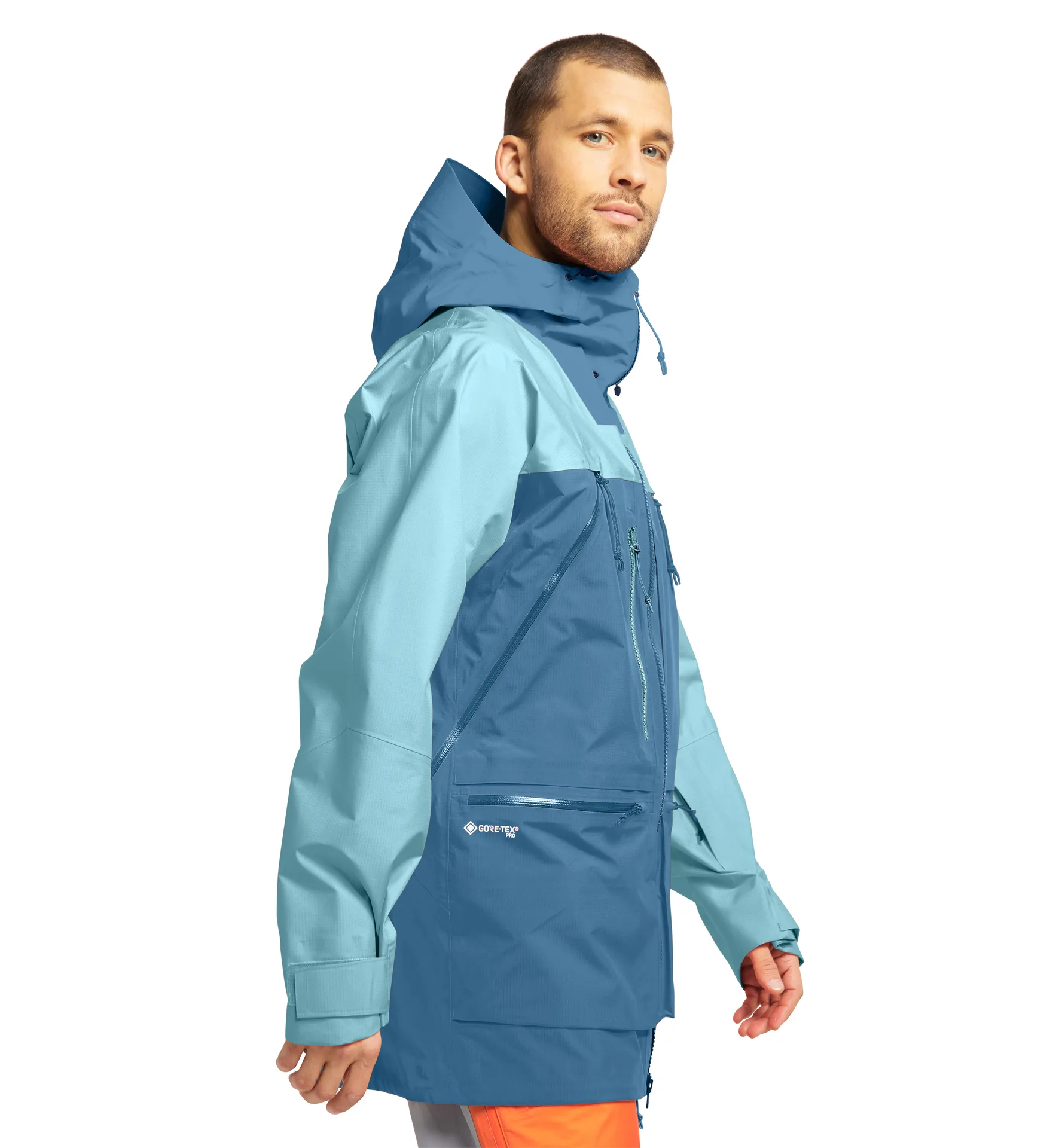 Vassi GTX Pro Jacket Men Dark Ocean/Frost Blue