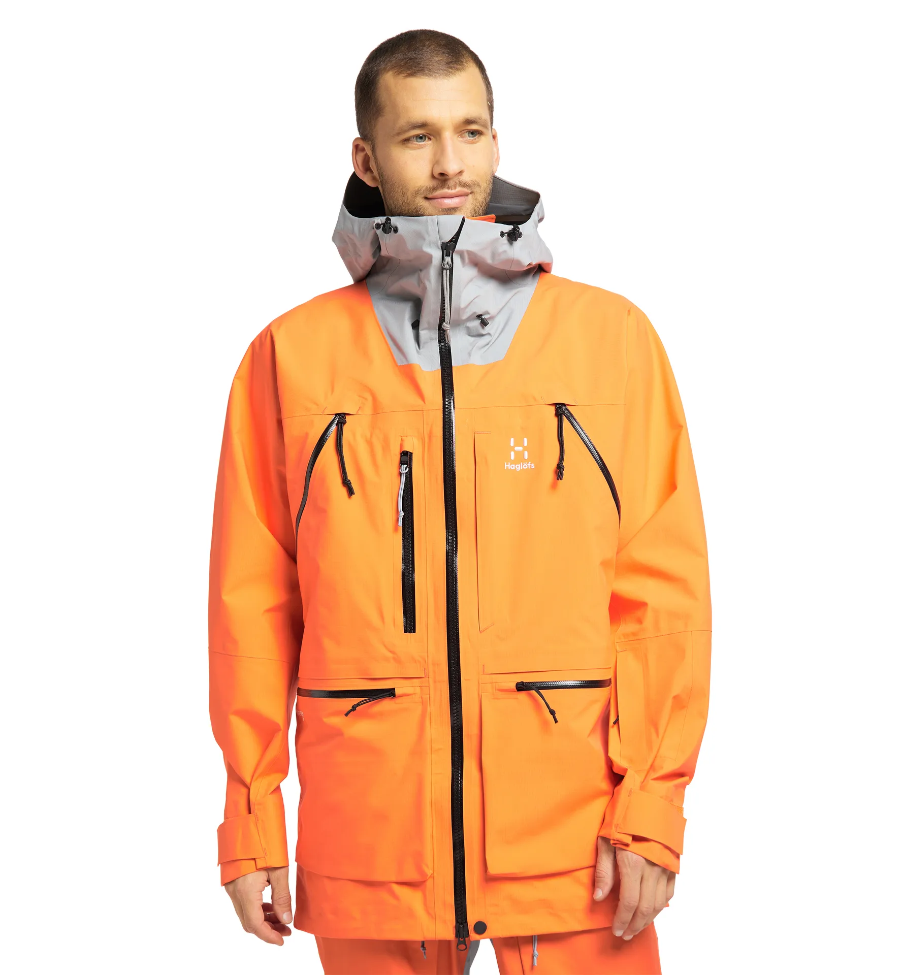 Vassi GTX Pro Jacket Men Flame Orange/Concrete