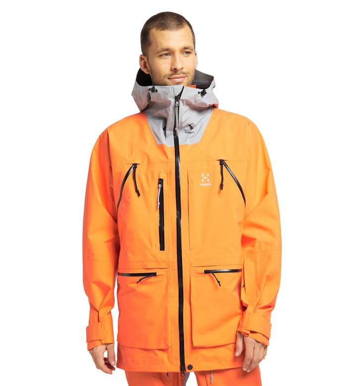 Vassi GTX Pro Jacket Men Flame Orange/Concrete
