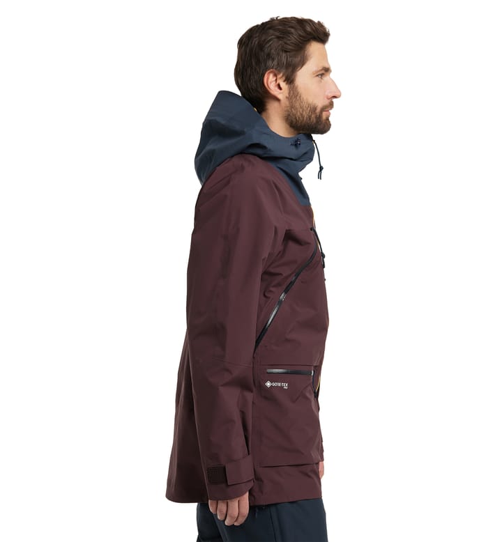 Vassi GTX Pro Jacket Men Burgundy Brown/Tarn Blue