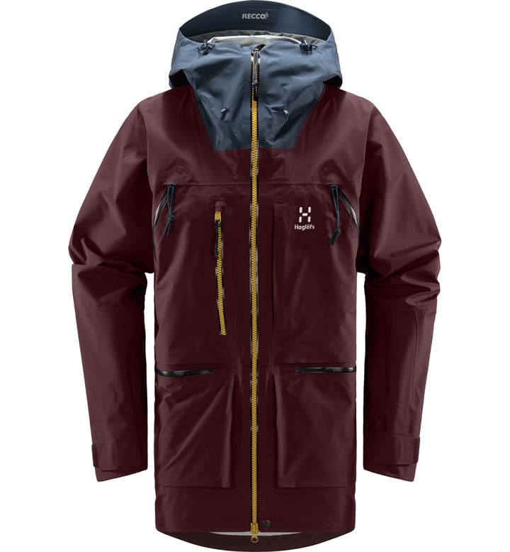 Vassi GTX Pro Jacket Men Burgundy Brown/Tarn Blue