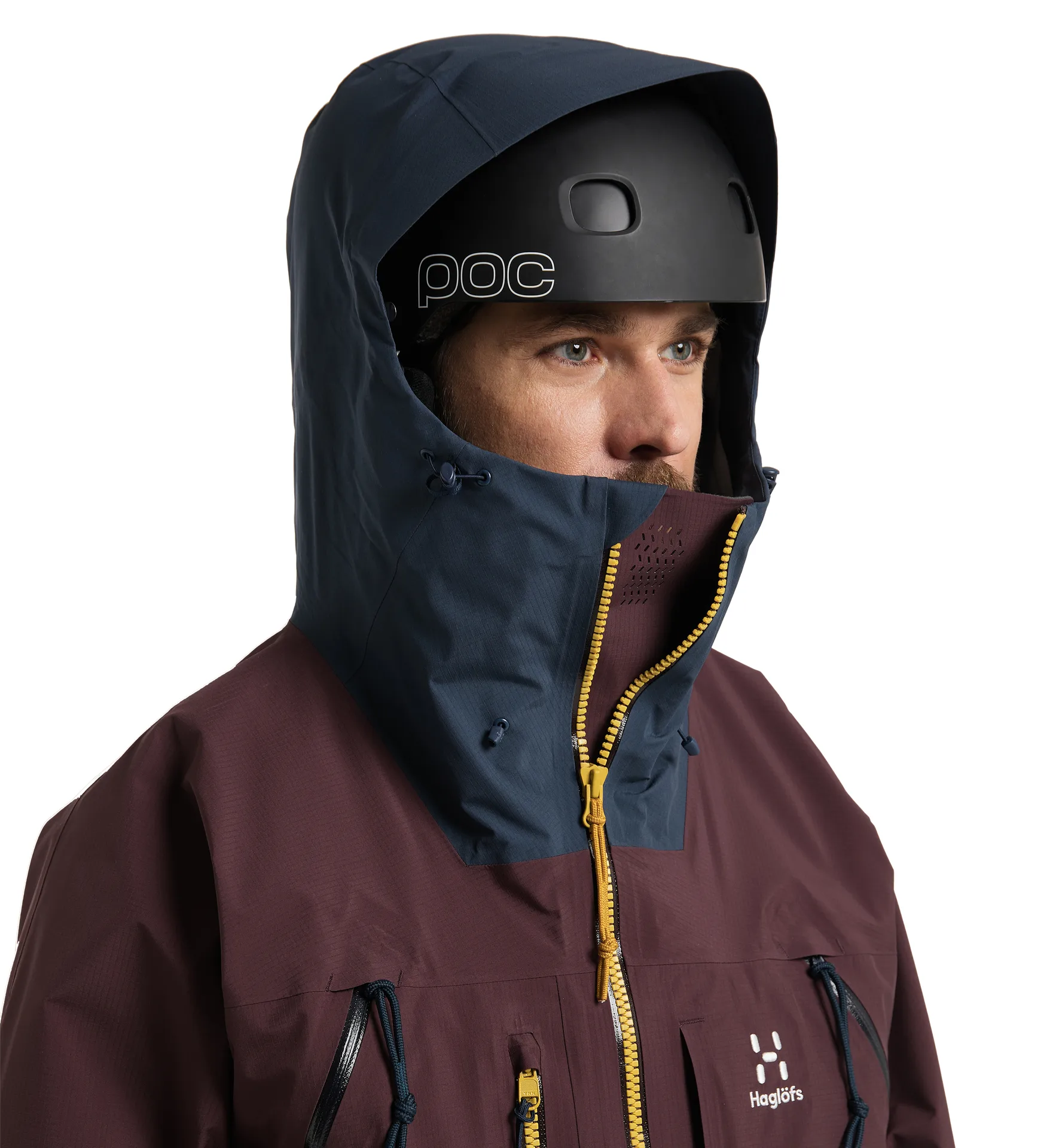 Vassi GTX Pro Jacket Men Burgundy Brown/Tarn Blue