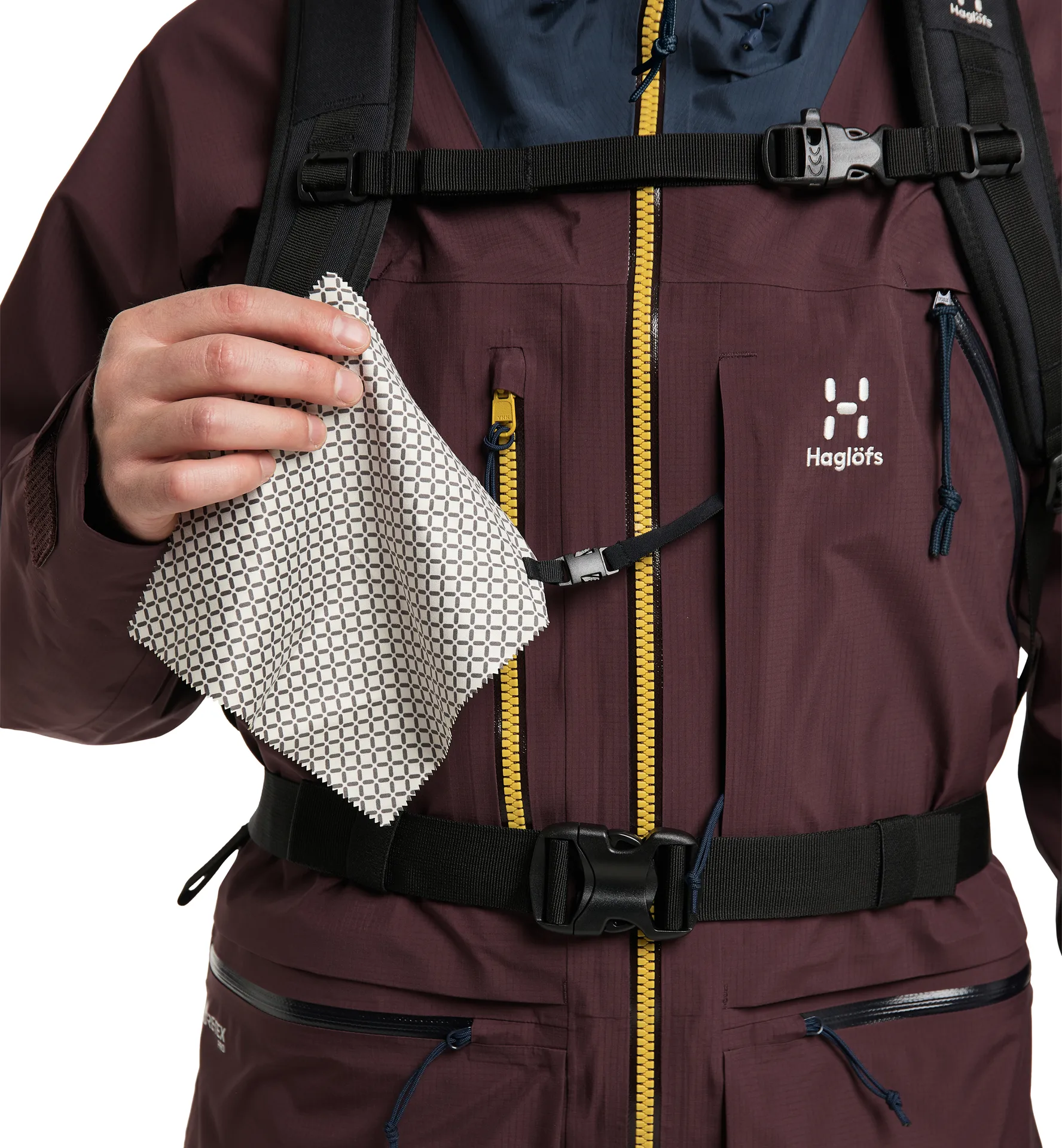 Vassi GTX Pro Jacket Men Burgundy Brown/Tarn Blue