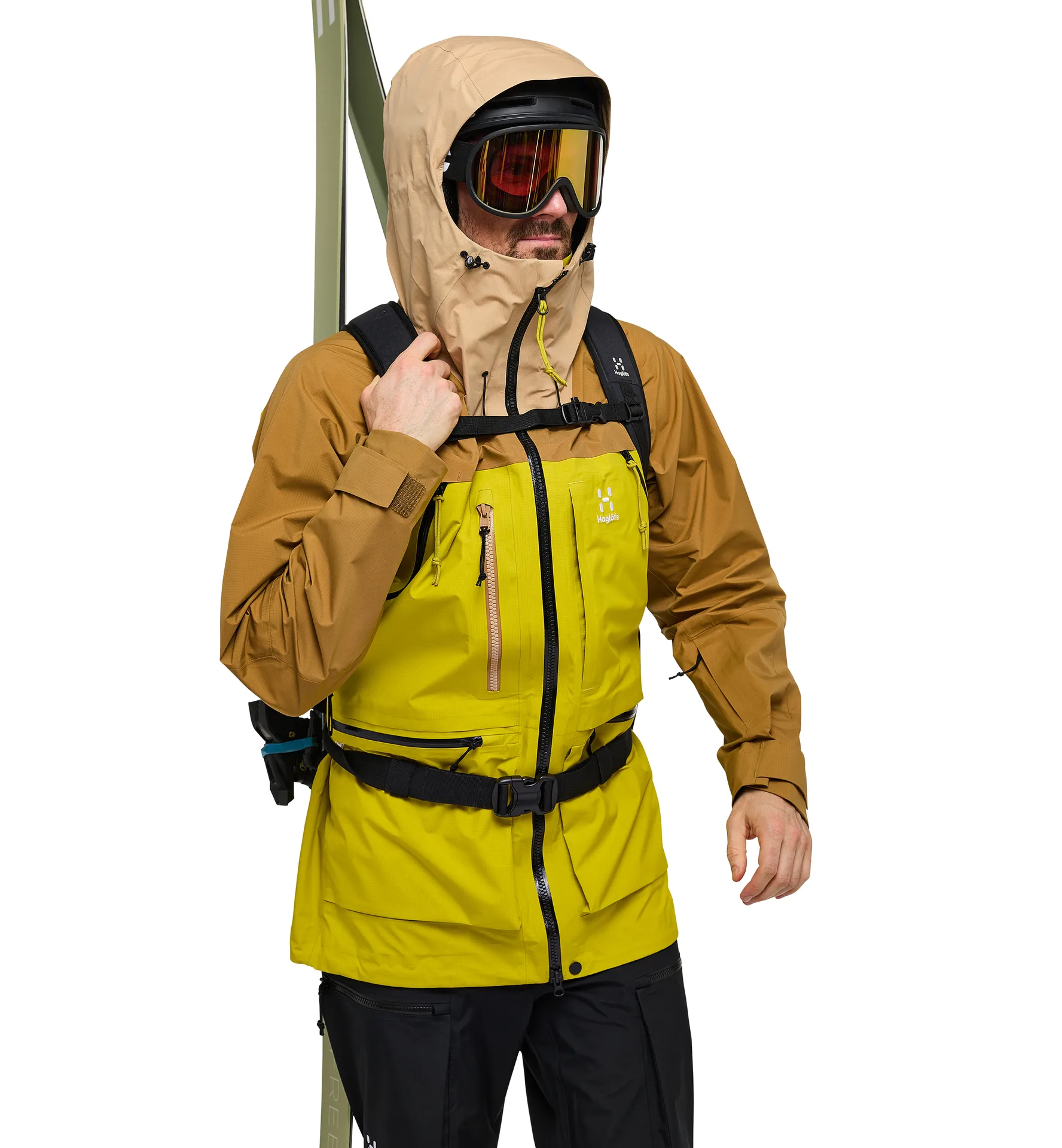 Vassi GTX Pro Jacket Men Sand/Cinnamon Brown