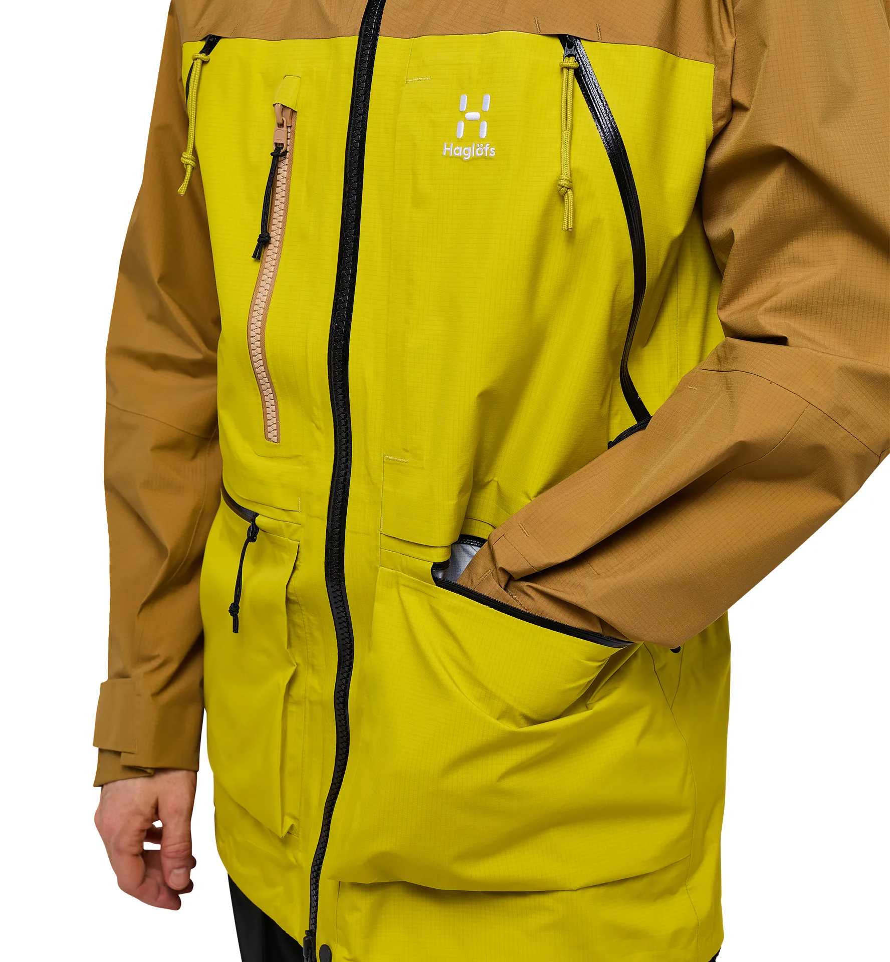 Vassi GTX Pro Jacket Men Sand/Cinnamon Brown